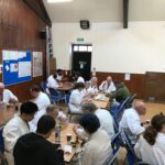 Sunday saw a return to traditional highland rain (we are a temperate rain forest region), so lunch was held inside.