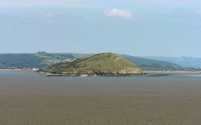 View of Brean Down from the sea.